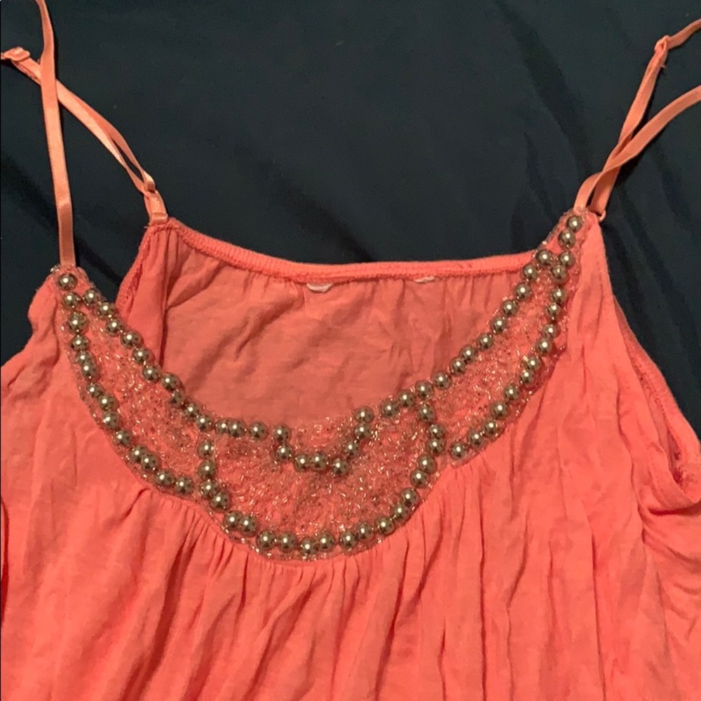 Light pink beaded top